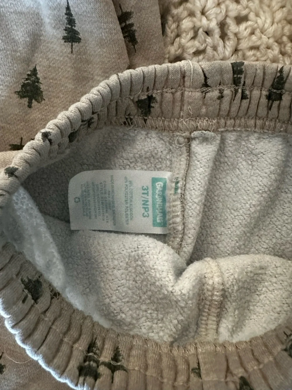 Carter's Gray Sweatpants with Green Tree Print